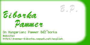 biborka pammer business card